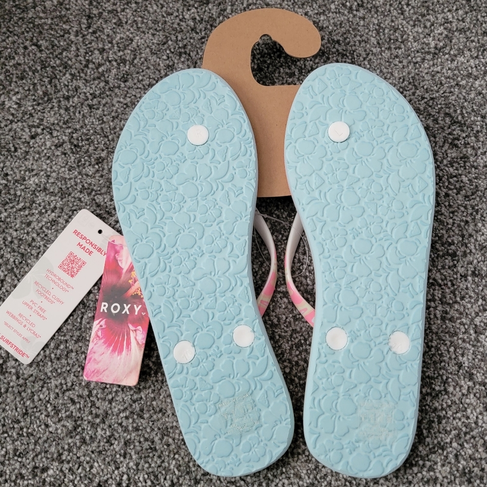 NWT! Roxy Flip-Flops - 9 - Picture 2 of 2